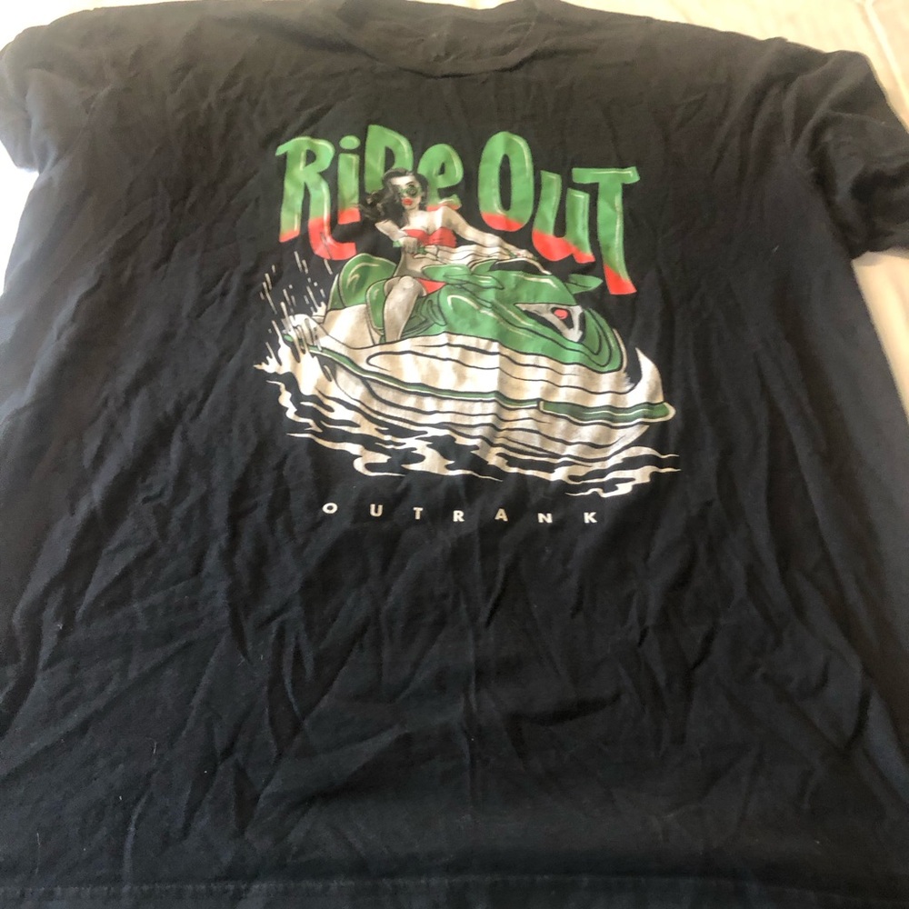 Outrank Black 'Ride Out' Graphic Tee
